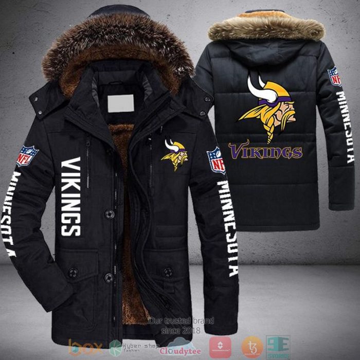 NFL Minnesota Vikings 3D Parka Jacket Fleece Coat Winter PJF1171