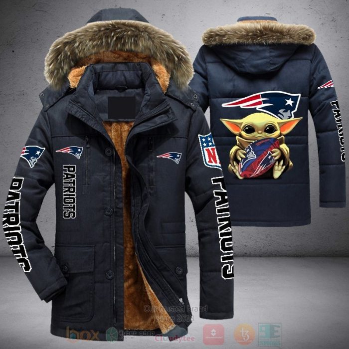 NFL New England Patriots Baby Yoda Parka Jacket Fleece Coat Winter PJF1173