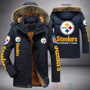 NFL Pittsburgh Steelers Whatever It Takes Parka Jacket Fleece Coat Winter PJF1195