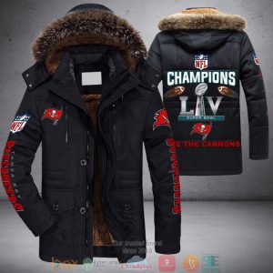NFL Tampa Bay Buccaneers logo Fire The Cannons 3D Parka Jacket Fleece Coat Winter PJF1209