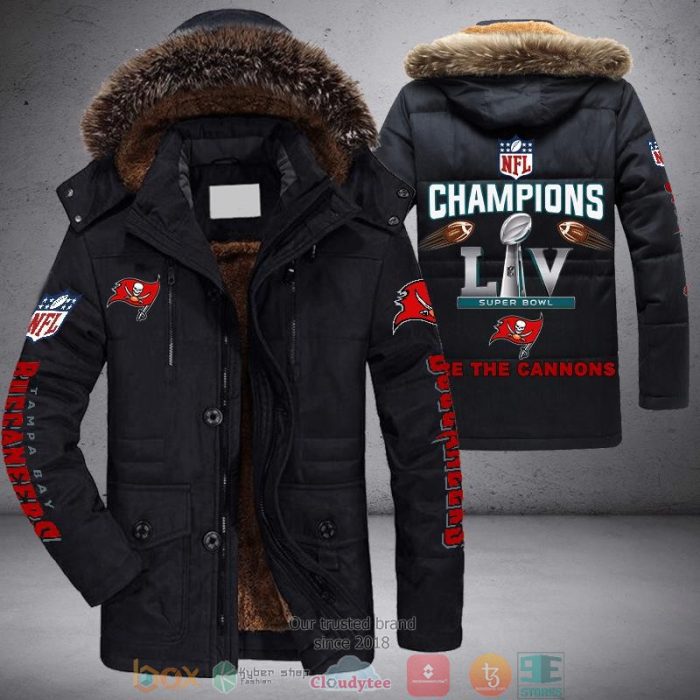 NFL Tampa Bay Buccaneers logo Fire The Cannons 3D Parka Jacket Fleece Coat Winter PJF1209