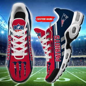 New England Patriots Custom Name NFL Air Max Plus TN Monster Shoes TN1079