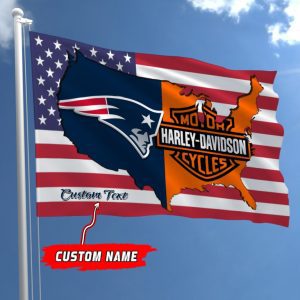 New England Patriots NFL Harley Davidson Fly Flag Outdoor Flag FI484