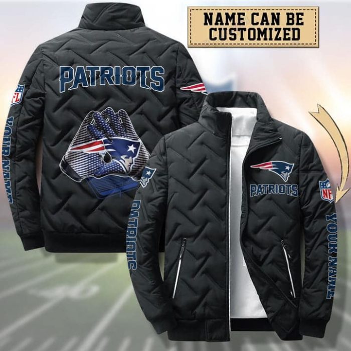 New England Patriots Padded Jacket Stand Collar Coats