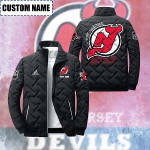 New Jersey Devils Padded Jacket Stand Collar Coats