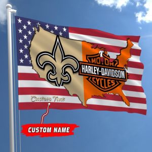 New Orleans Saints NFL Harley Davidson Fly Flag Outdoor Flag FI485