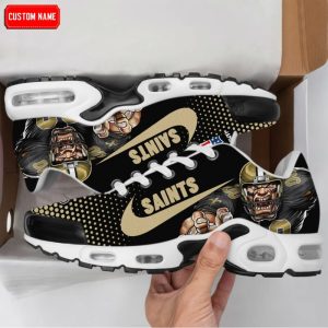 New Orleans Saints NFL Premium Air Max Plus TN Sport Shoes Personalized Name TN1473