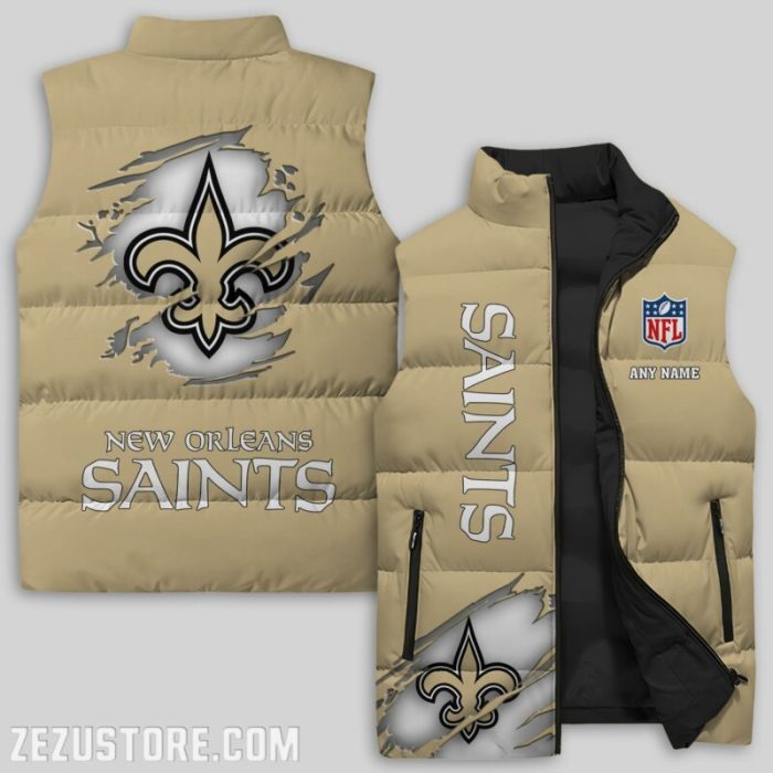 New Orleans Saints NFL Sleeveless Down Jacket Sleeveless Vest