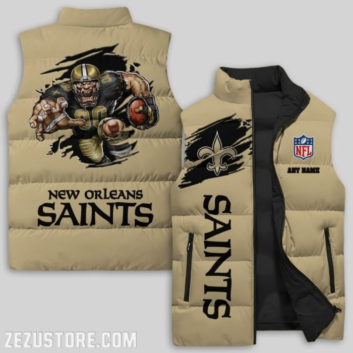 New Orleans Saints NFL Sleeveless Down Jacket Sleeveless Vest