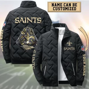 New Orleans Saints Padded Jacket Stand Collar Coats