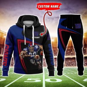 New York Giants NFL Mascot Premium Sport 3D Hoodie & Jogger Personalized Name CHJ1363