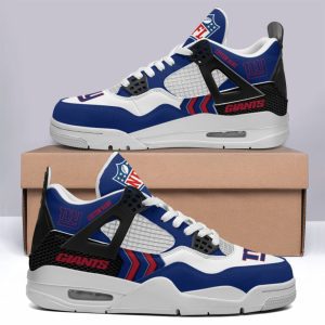 New York Giants NFL Premium Jordan 4 Sneaker Personalized Name Shoes JD4756