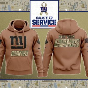 New York Giants NFL Salute To Service 2023 Veteran New Logo 3D Hoodie HSL1088