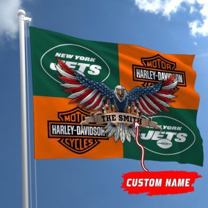New York Jets NFL Harley Davidson Fly Flag Outdoor Flag FI488