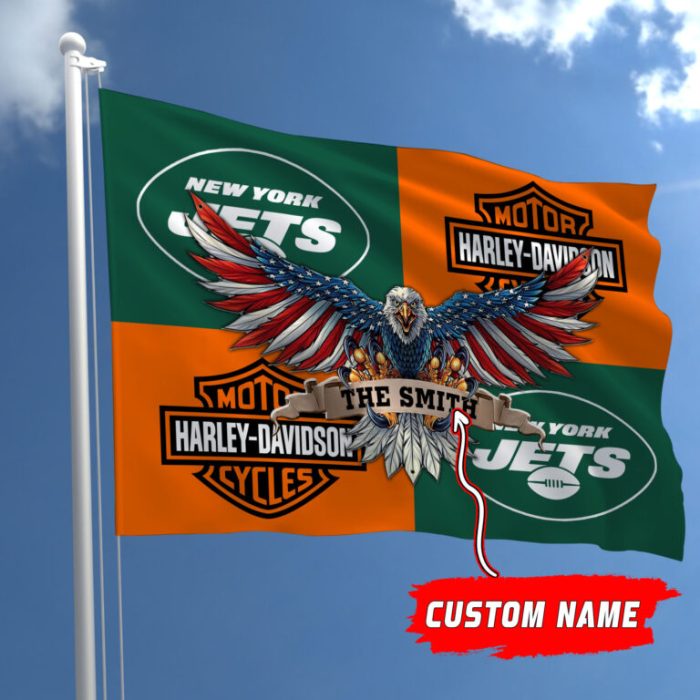 New York Jets NFL Harley Davidson Fly Flag Outdoor Flag FI488