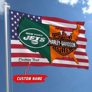 New York Jets NFL Harley Davidson Fly Flag Outdoor Flag FI489