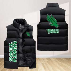 North Texas Mean Green Sleeveless Down Jacket Sleeveless Vest