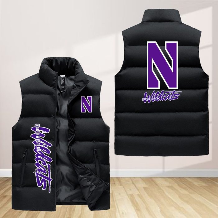 Northwestern Wildcats Football Sleeveless Down Jacket Sleeveless Vest