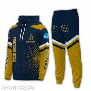 Notre Dame Fighting Irish NCAA Premium Sport 3D Hoodie & Jogger Personalized Name CHJ1005