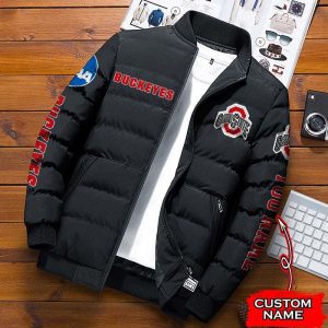 Ohio State Buckeyes NCAA Premium Puffer Down Jacket Personalized Name
