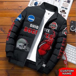 Ohio State Buckeyes NCAA Premium Puffer Down Jacket Personalized Name