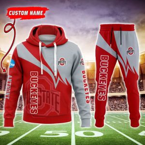 Ohio State Buckeyes NCAA Premium Sport 3D Hoodie & Jogger Personalized Name CHJ1071