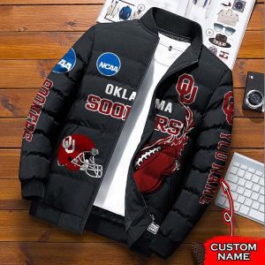 Oklahoma Sooners NCAA Premium Puffer Down Jacket Personalized Name