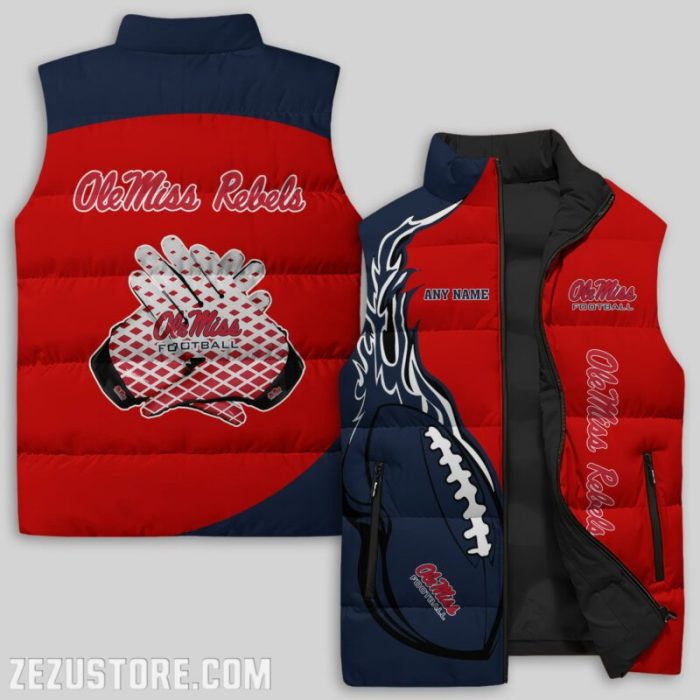 Ole Miss Rebels NCAA Sleeveless Down Jacket Sleeveless Vest