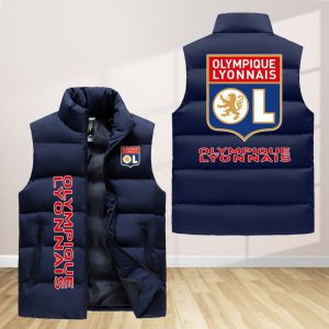 Olympique Lyonnais Sleeveless Down Jacket Sleeveless Vest