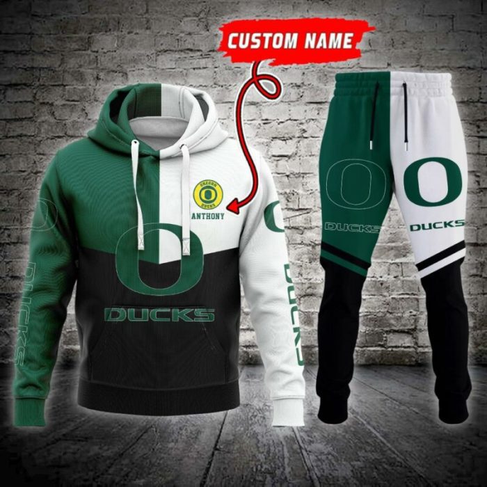 Oregon Ducks NCAA Premium Sport 3D Hoodie & Jogger Personalized Name CHJ1082