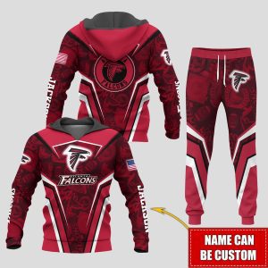 Personalized Name Atlanta Falcons NFL Combo Sport 3D Hoodie - Zip Hoodie - Sweatshirt - Tshirt & Jogger