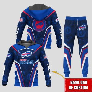 Personalized Name Buffalo Bills NFL Combo Sport 3D Hoodie - Zip Hoodie - Sweatshirt - Tshirt & Jogger