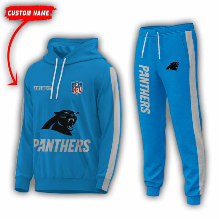 Personalized Name Carolina Panthers NFL Combo Sport 3D Hoodie - Zip Hoodie - Sweatshirt - Tshirt & Jogger