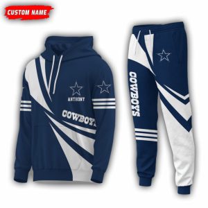 Personalized Name Dallas Cowboys NFL Combo Sport 3D Hoodie - Zip Hoodie - Sweatshirt - Tshirt & Jogger