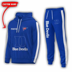 Personalized Name Duke Blue Devils NCAA Combo Sport 3D Hoodie - Zip Hoodie - Sweatshirt - Tshirt & Jogger