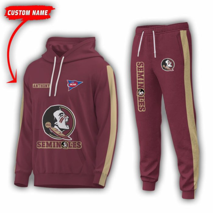 Personalized Name Florida State Seminoles NCAA Combo Sport 3D Hoodie - Zip Hoodie - Sweatshirt - Tshirt & Jogger