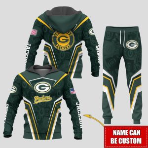 Personalized Name Green Bay Packers NFL Combo Sport 3D Hoodie - Zip Hoodie - Sweatshirt - Tshirt & Jogger