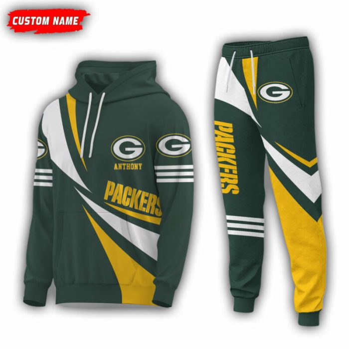 Personalized Name Green Bay Packers NFL Combo Sport 3D Hoodie - Zip Hoodie - Sweatshirt - Tshirt & Jogger