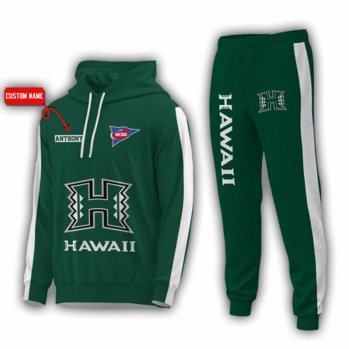 Personalized Name Hawaii Rainbow Warriors NCAA Combo Sport 3D Hoodie - Zip Hoodie - Sweatshirt - Tshirt & Jogger