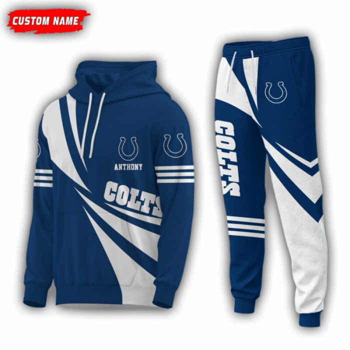 Personalized Name Indianapolis Colts NFL Combo Sport 3D Hoodie - Zip Hoodie - Sweatshirt - Tshirt & Jogger