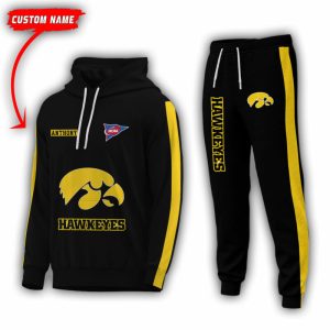 Personalized Name Iowa Hawkeyes NCAA Combo Sport 3D Hoodie - Zip Hoodie - Sweatshirt - Tshirt & Jogger