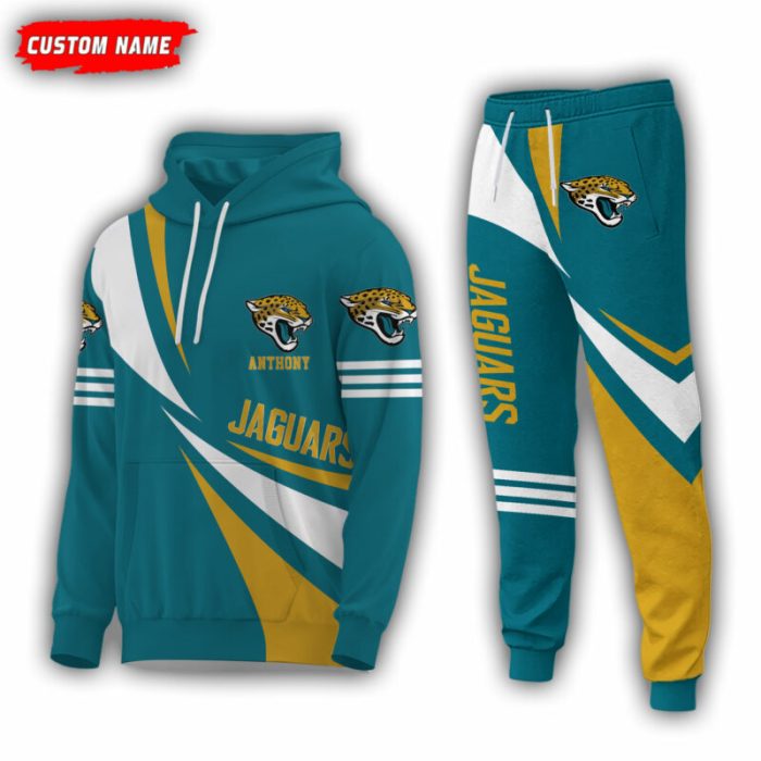 Personalized Name Jacksonville Jaguars NFL Combo Sport 3D Hoodie - Zip Hoodie - Sweatshirt - Tshirt & Jogger