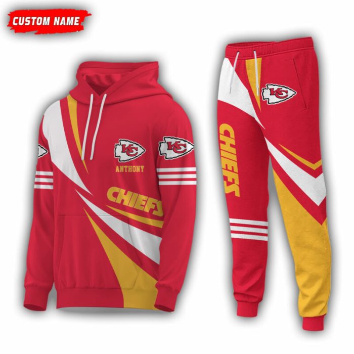 Personalized Name Kansas City Chiefs NFL Combo Sport 3D Hoodie - Zip Hoodie - Sweatshirt - Tshirt & Jogger