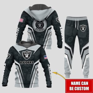 Personalized Name Las Vegas Raiders NFL Combo Sport 3D Hoodie - Zip Hoodie - Sweatshirt - Tshirt & Jogger