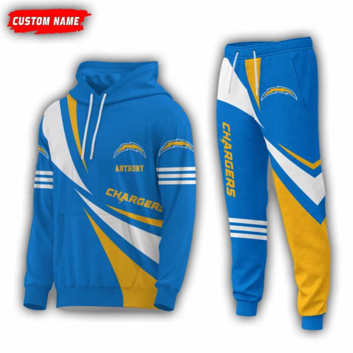 Personalized Name Los Angeles Chargers NFL Combo Sport 3D Hoodie - Zip Hoodie - Sweatshirt - Tshirt & Jogger