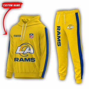 Personalized Name Los Angeles Rams NFL Combo Sport 3D Hoodie - Zip Hoodie - Sweatshirt - Tshirt & Jogger