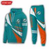 Personalized Name Miami Dolphins NFL Combo Sport 3D Hoodie - Zip Hoodie - Sweatshirt - Tshirt & Jogger