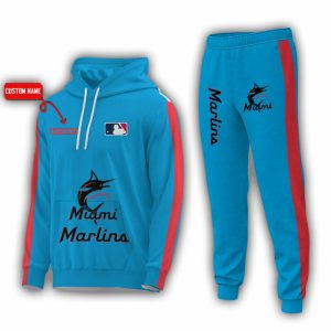 Personalized Name Miami Marlins MLB Combo Sport 3D Hoodie - Zip Hoodie - Sweatshirt - Tshirt & Jogger