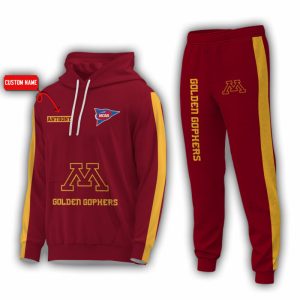 Personalized Name Minnesota Golden Gophers NCAA Combo Sport 3D Hoodie - Zip Hoodie - Sweatshirt - Tshirt & Jogger