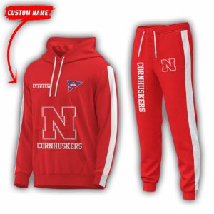 Personalized Name Nebraska Cornhuskers NCAA Combo Sport 3D Hoodie - Zip Hoodie - Sweatshirt - Tshirt & Jogger